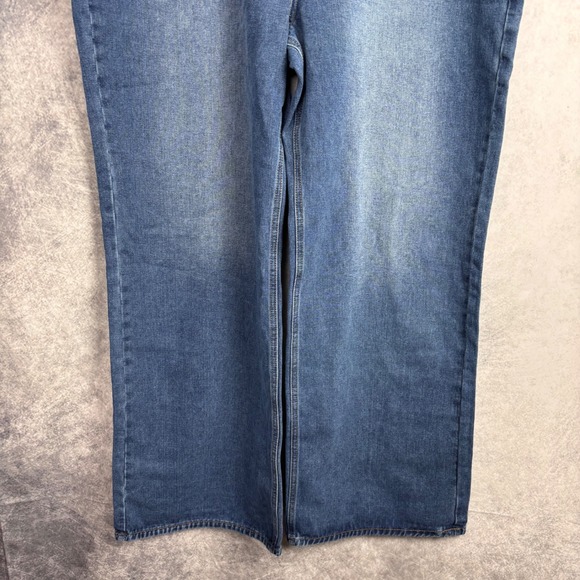 Long Tall Sally Denim Wide Leg High Rise Jeans US Plus Size 18 NWT - Picture 4 of 10